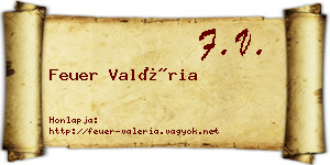 Feuer Valéria névjegykártya